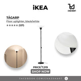 IKEA TAGARP Floor uplighter, black/white