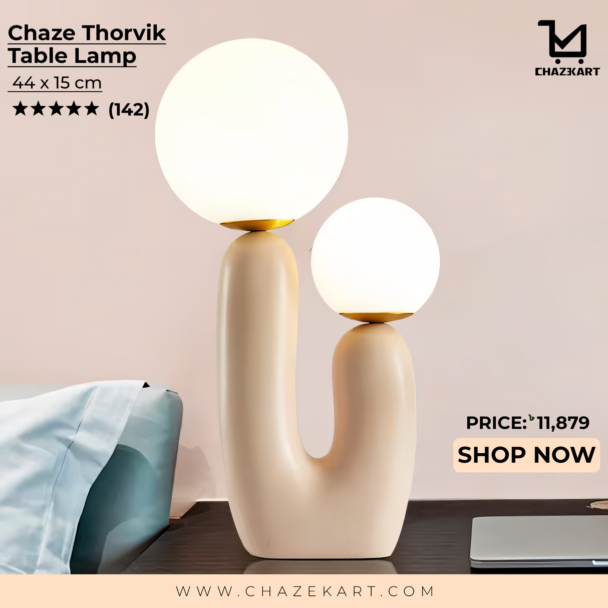 Chaze Thorvik, Table Lamp 44x15 cm