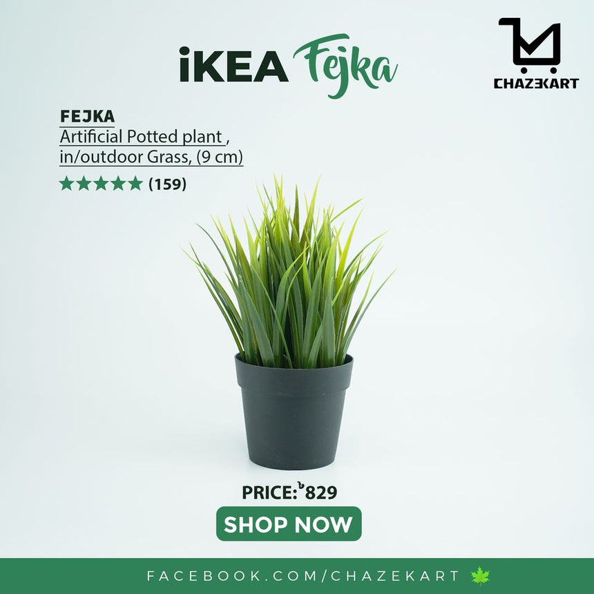 IKEA FEJKA Artificial potted plant, in/outdoor Grass 9 cm (Wheat Grass)