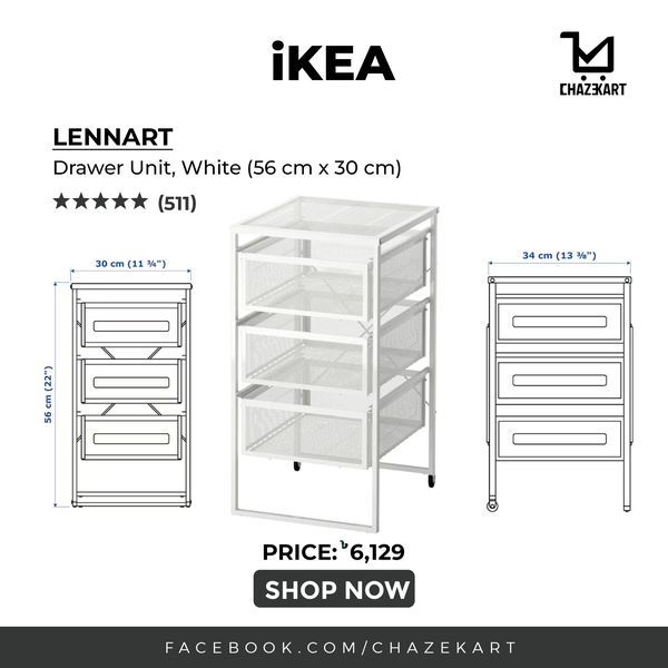 IKEA LENNART Drawer unit, white