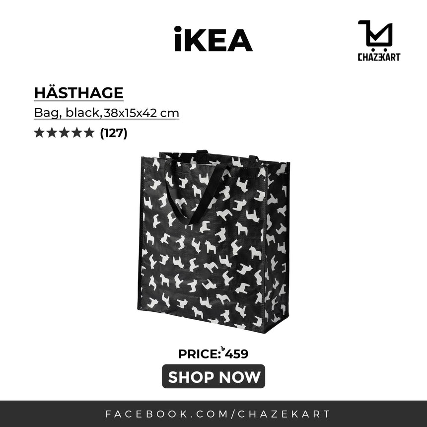 IKEA HASTHAGE Bag, black, 38x15x42 cm