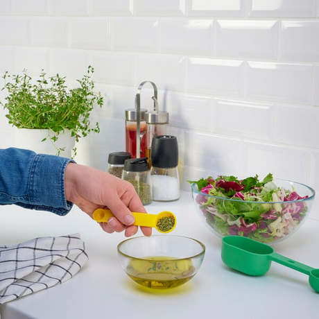 IKEA UPPFYLLD Measuring cup, set of 2, bright green/bright yellow