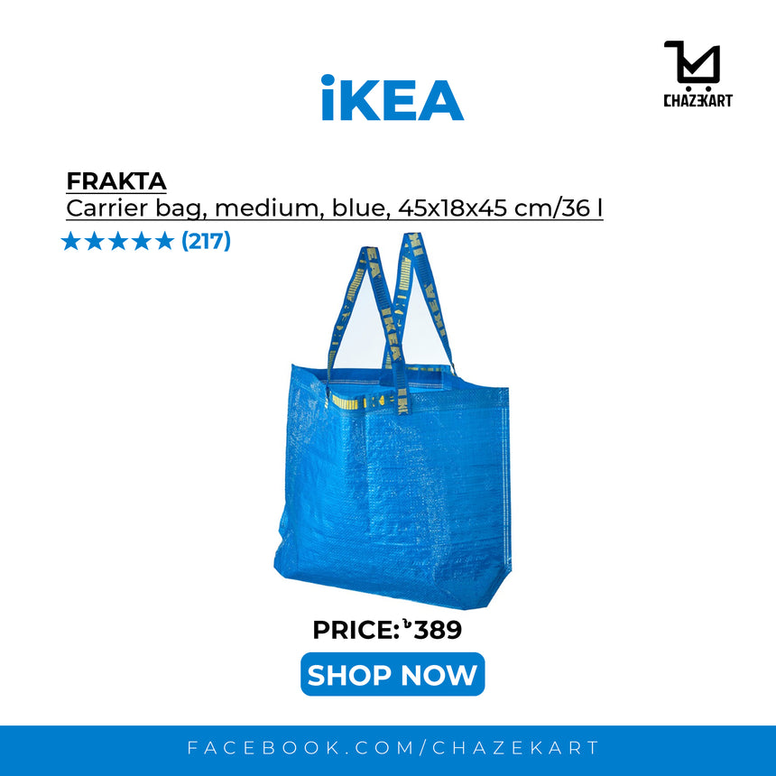 IKEA FRAKTA Carrier bag, medium, blue, 45x18x45 cm/36 L