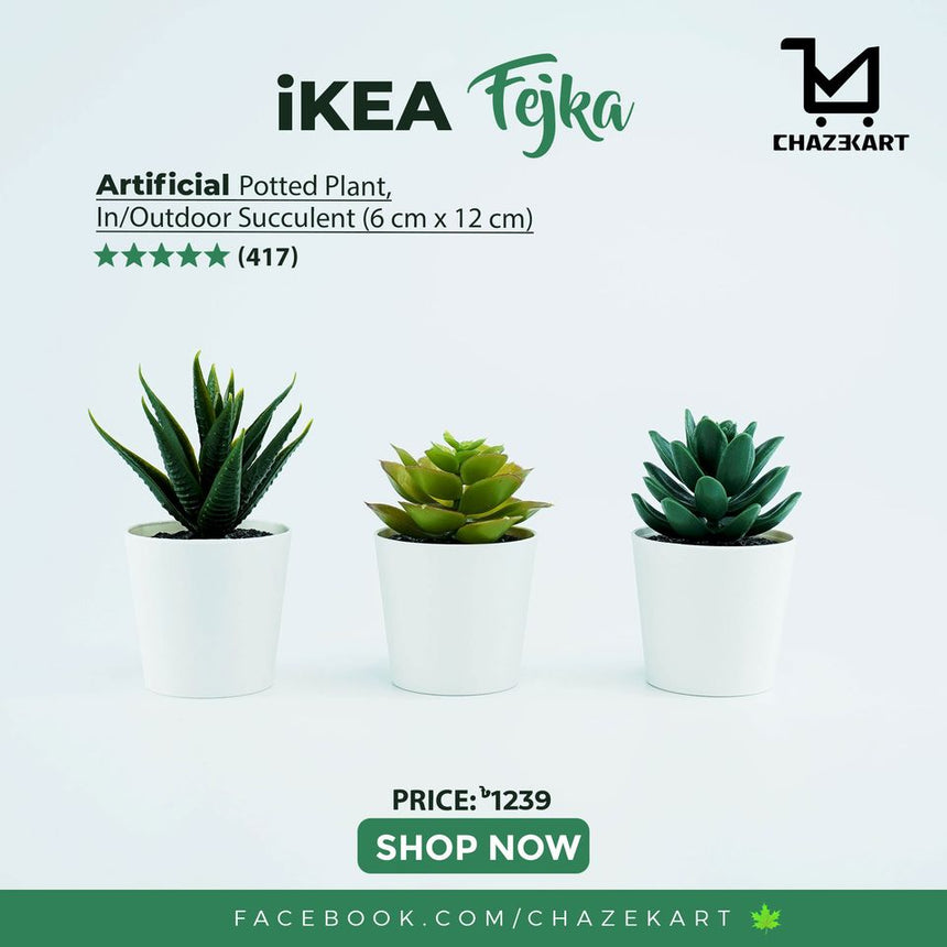 IKEA FEJKA Artificial potted plant with pot, in/outdoor Succulent, 6 cm 3 pack