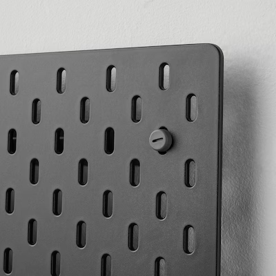 IKEA UPPSPEL Pegboard, black, 76x56 cm