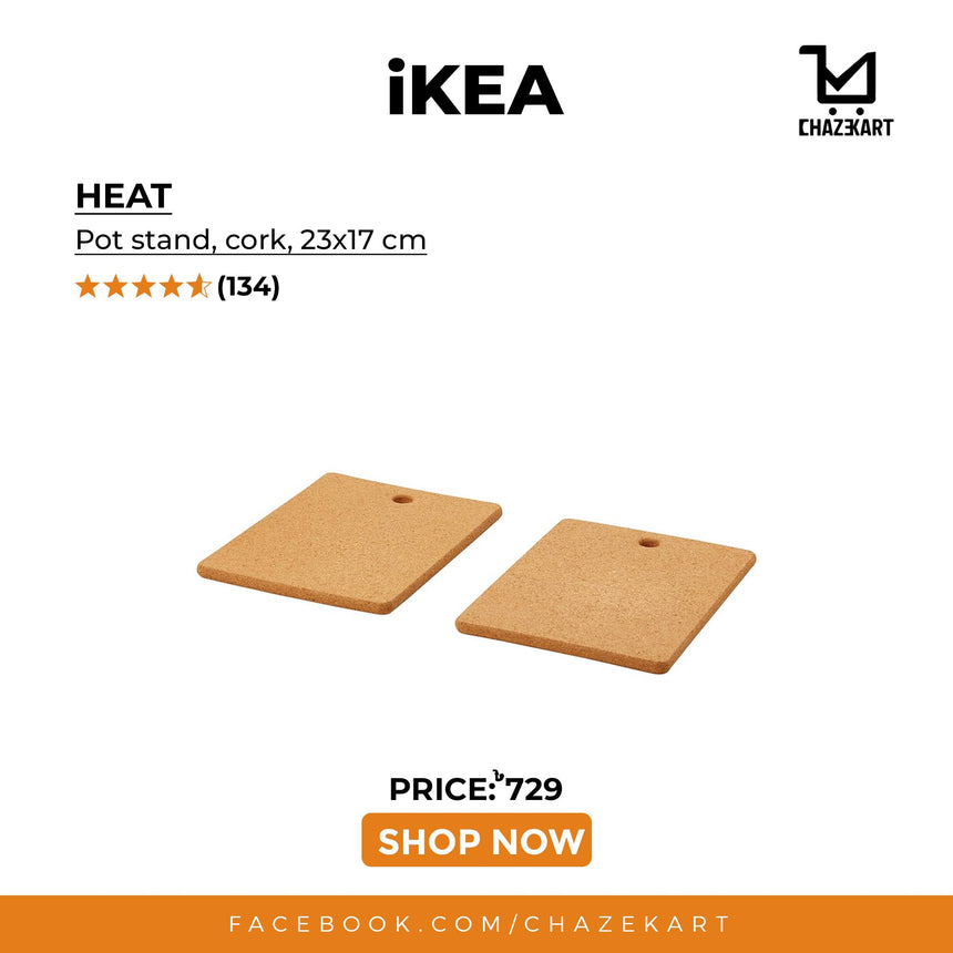 IKEA HEAT Pot stand, cork, 23x17 cm