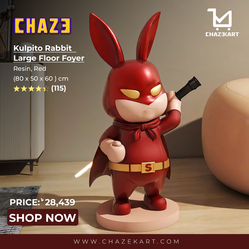 Chaze Kulpito Rabbit Large Floor Foyer, Red