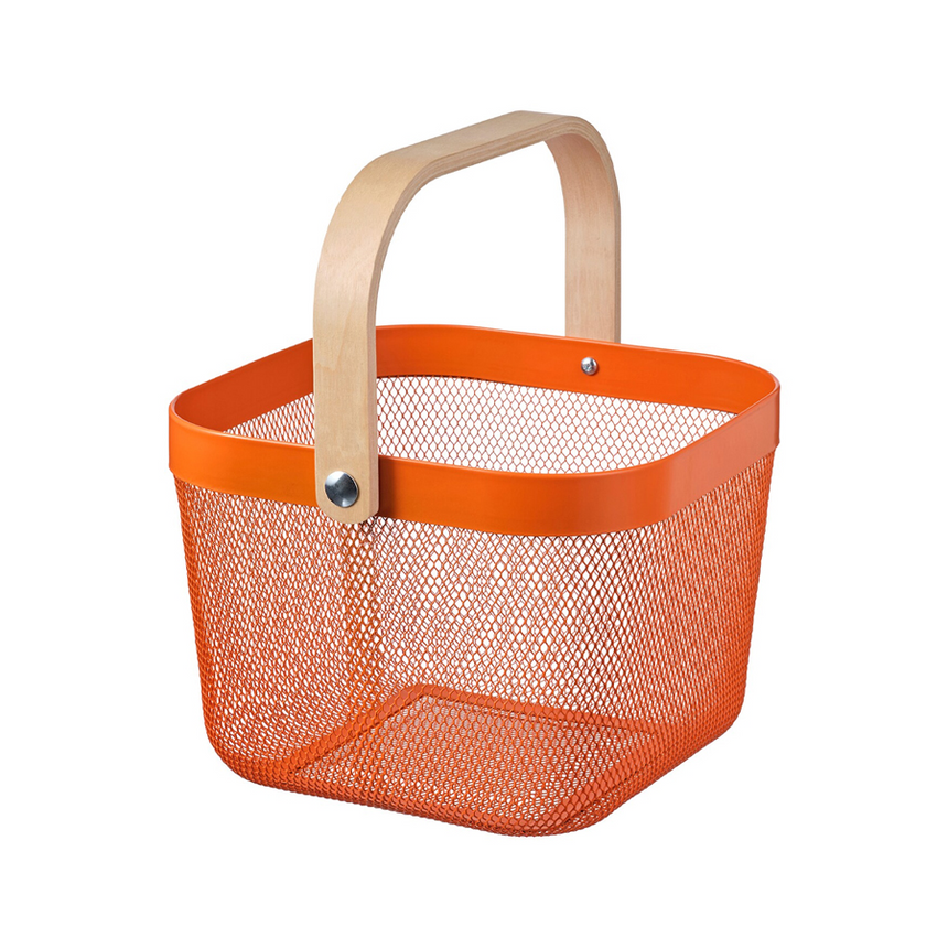 IKEA RISATORP Basket, Orange, 25x26x18 cm