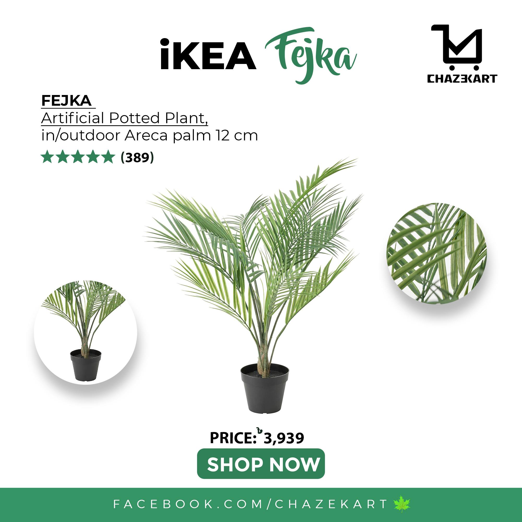 IKEA FEJKA Artificial potted plant, in/outdoor Areca palm, 12 cm