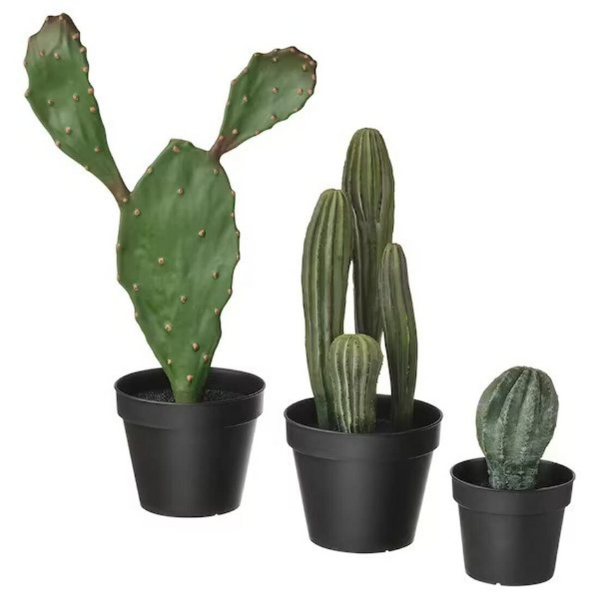 IKEA FEJKA Artificial potted plant, set of 3, in/outdoor Cactus