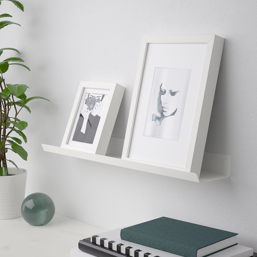 IKEA MALMBACK Display shelf, white, 60 cm