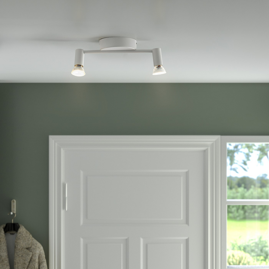 IKEA KRUSNATE ceiling spotlight with 2 spots, white