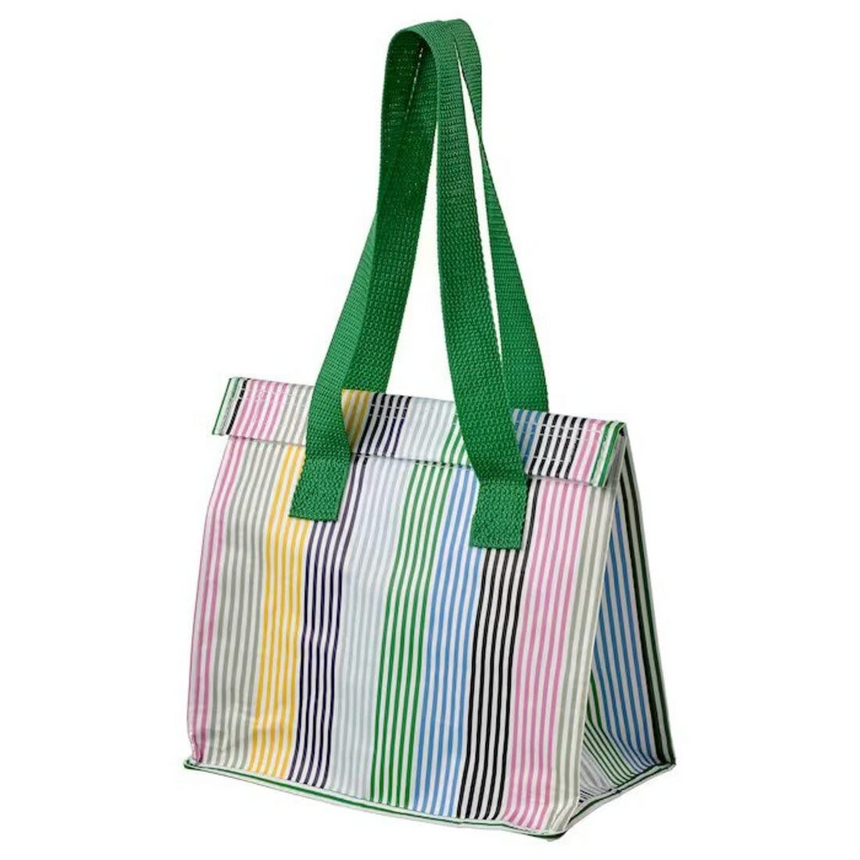 IKEA FLADDRIG Lunch bag, striped/multicolour, 25x16x27 cm