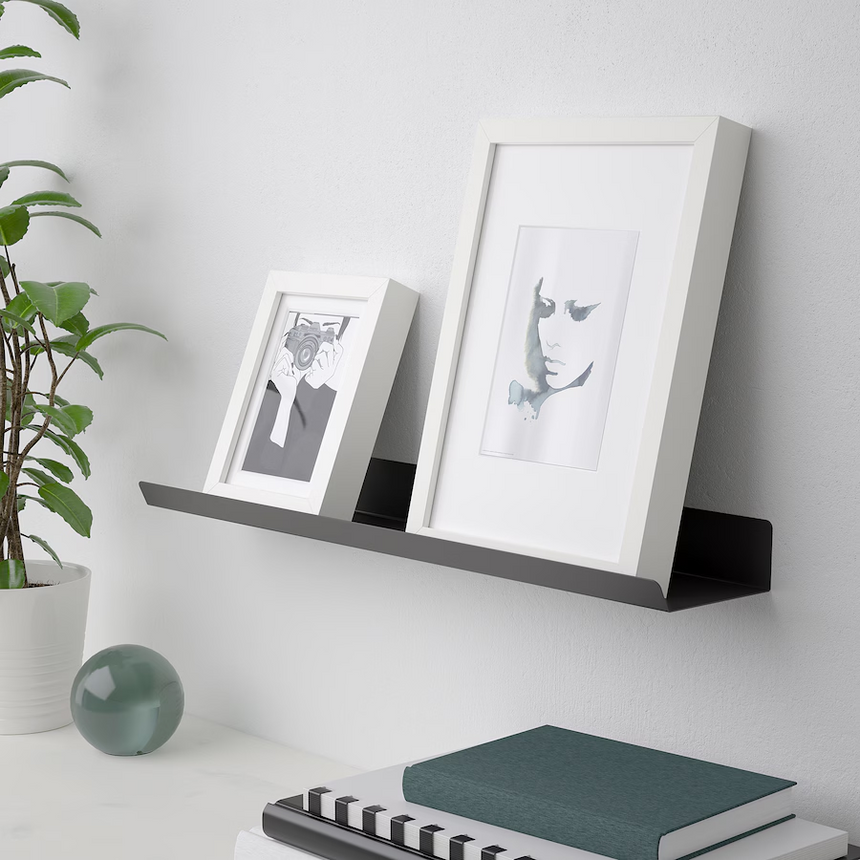 IKEA MALMBACK Display shelf, Black, 60 cm