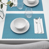 IKEA GALLRA place mat blue/patterned 45x33 cm