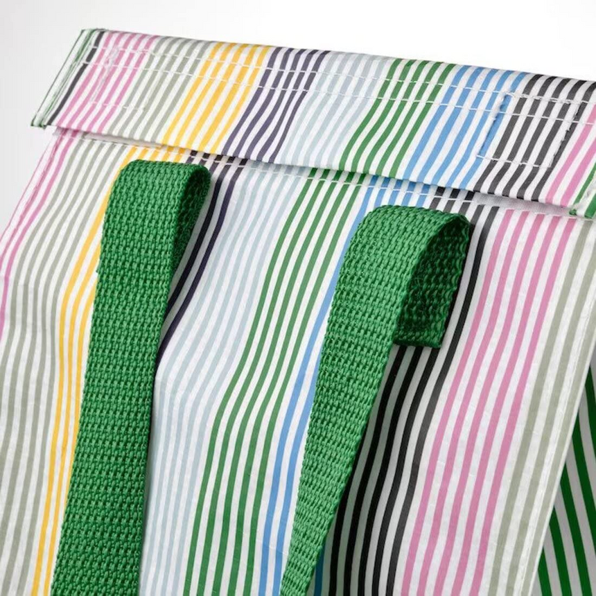 IKEA FLADDRIG Lunch bag, striped/multicolour, 25x16x27 cm