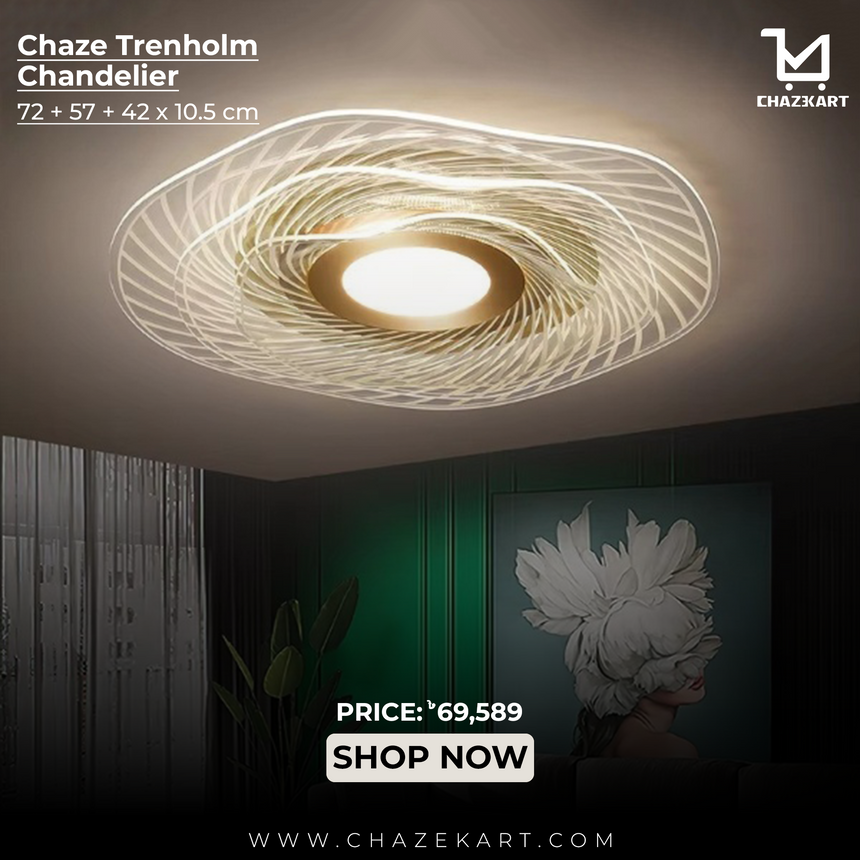 Chaze Trenholm, Bedroom Ceiling Light 72+57+42x10.5 cm