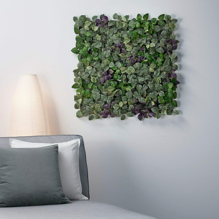 IKEA FEJKA Artificial plant, Wall Mounted/In/Outdoor Green/Lilac, 26x26 cm