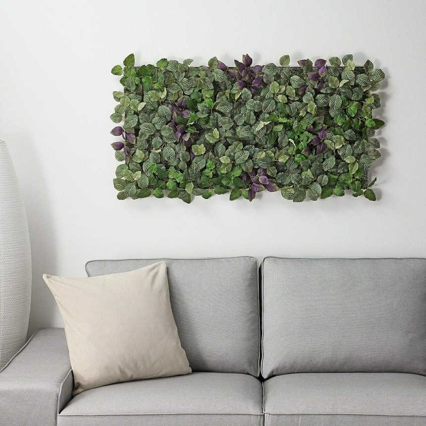 IKEA FEJKA Artificial plant, Wall Mounted/In/Outdoor Green/Lilac, 26x26 cm