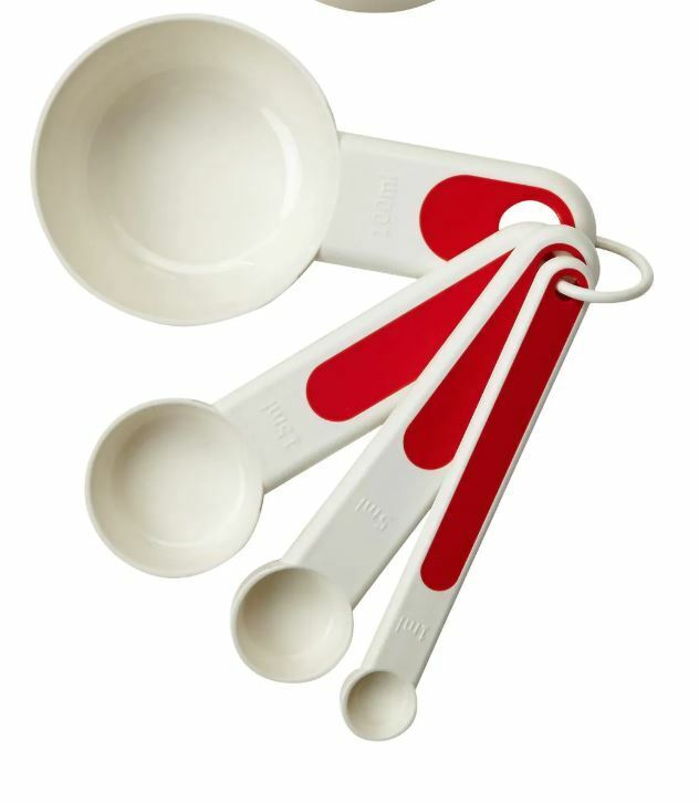 IKEA STAM Set of 4 Measuring Cups, Red/White/Black