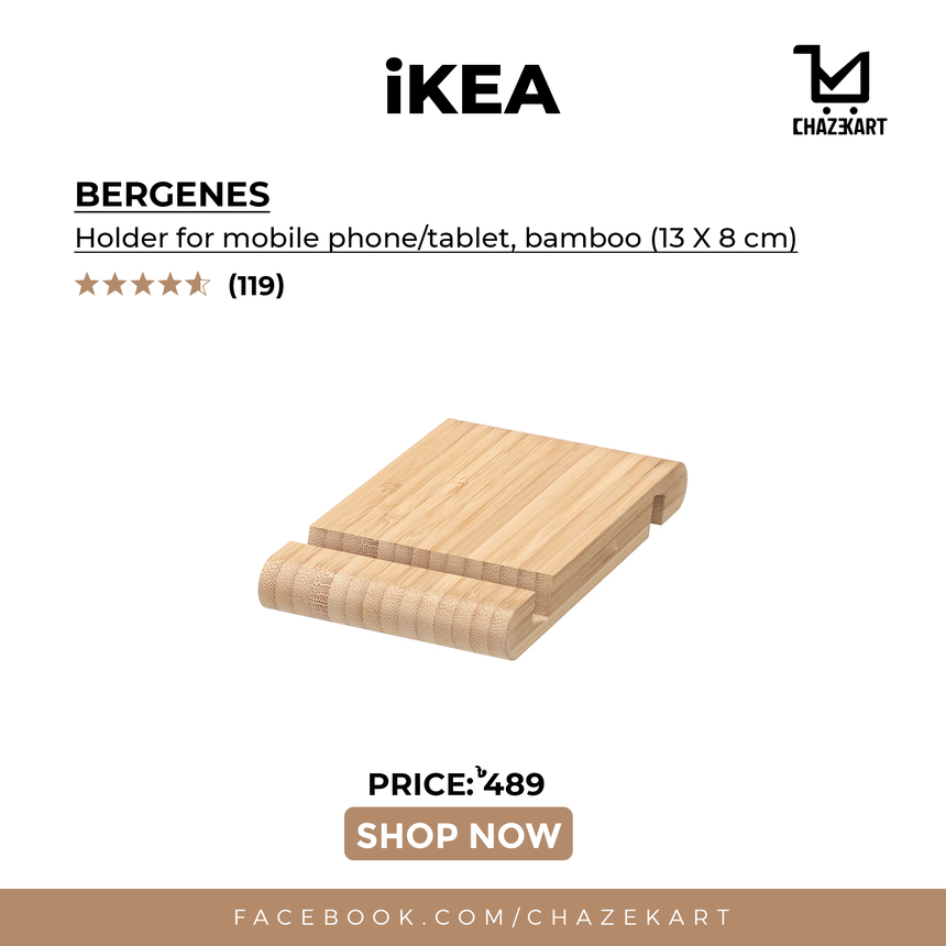 IKEA BERGENES Holder for mobile phone/tablet, bamboo