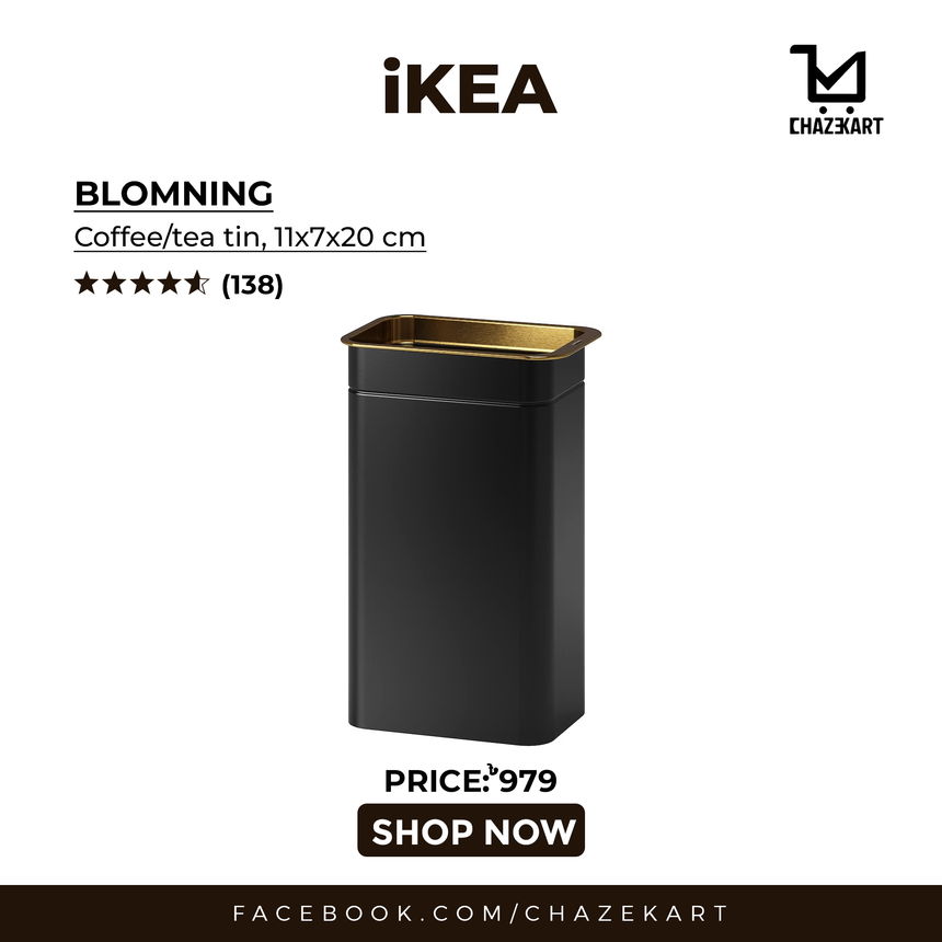 IKEA BLOMNING Coffee/tea tin, 11x7x20 cm