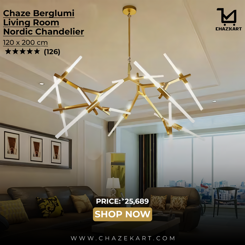 Chaze Berglumi, Living Room Chandelier 120x200 cm