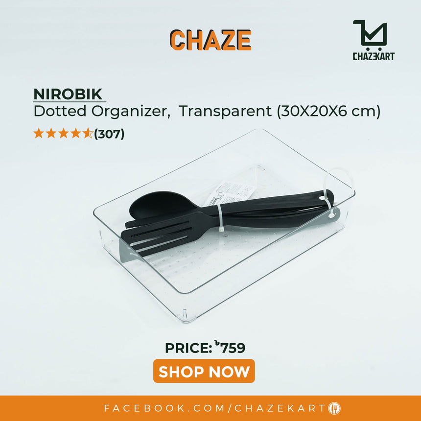 CHAZE, NIROBIK Transparent organizer 30x20x6 cm