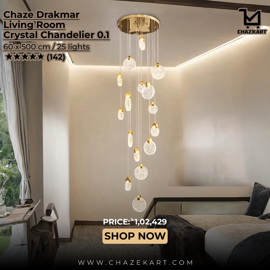 Chaze Drakmar, Living Room Chandelier 60x500 cm