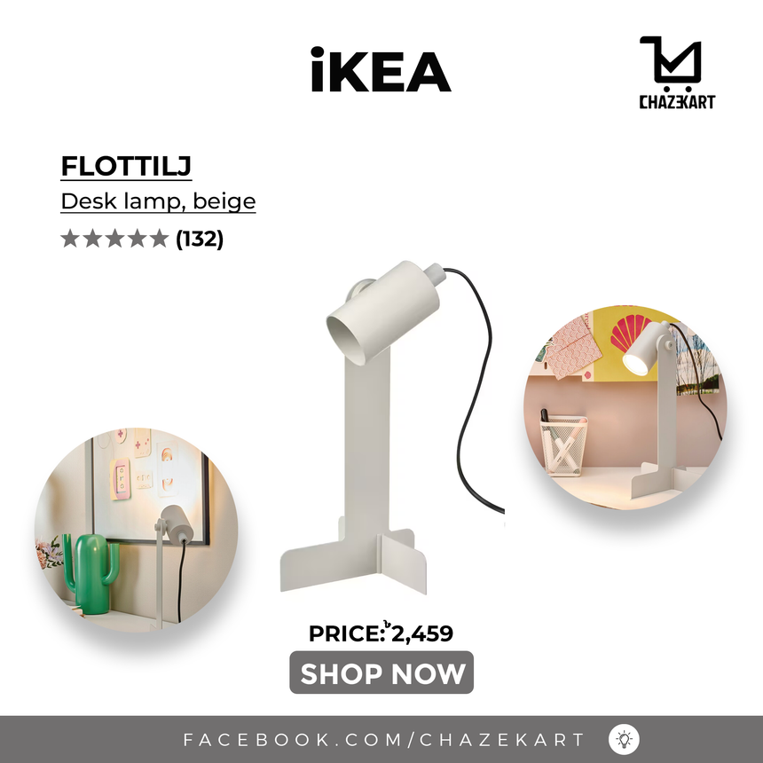 IKEA FLOTTILJ Desk Lamp, Beige