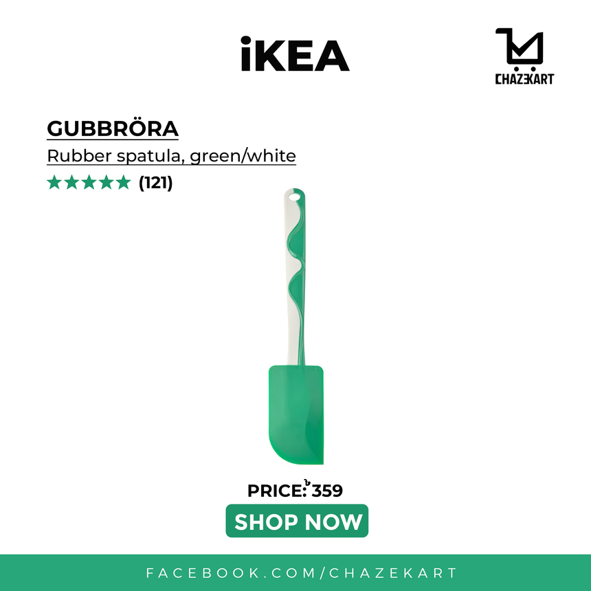 IKEA GUBBRORA Rubber Spatula, Green/White