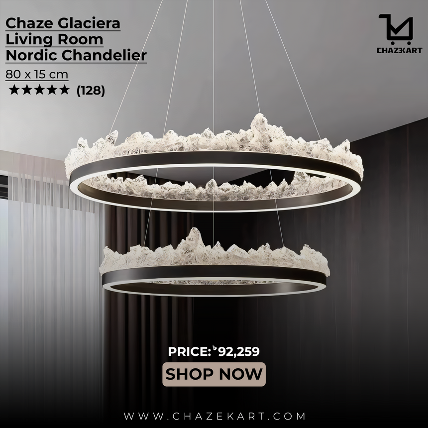 Chaze Glaciera, Living Room Chandelier 80x15 cm