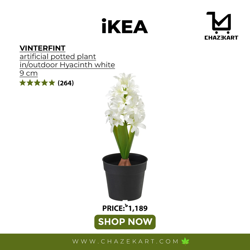 VINTERFINT artificial potted plant, in/outdoor Hyacinth/white, 9 cm