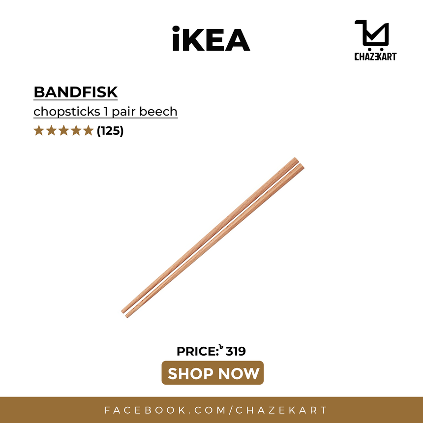 IKEA BANDFISK chopsticks 1 pair beech