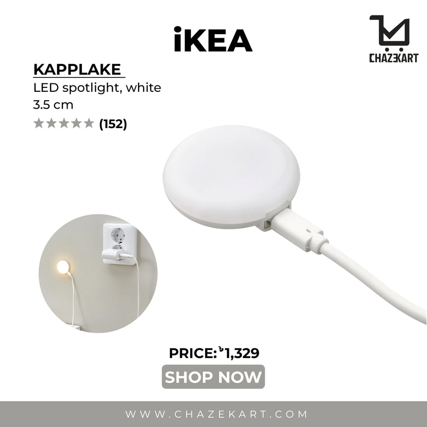 IKEA KAPPLAKE LED spotlight, white