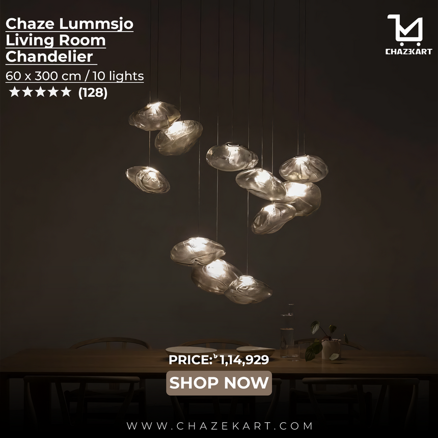 Chaze Lummsjo, Living Room Chandelier 60x300 cm / 10 lights