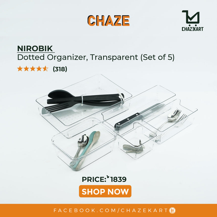 CHAZE, NIROBIK Transparent Organizer Set of 5