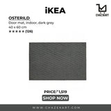 IKEA OSTERILD Door mat, indoor, dark grey, 40x60 cm