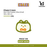 Chaze C-Toon Non-Slip Coaster, Olive Small