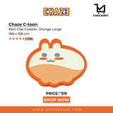 Chaze C-Toon Non-Slip Coaster, Orange Large