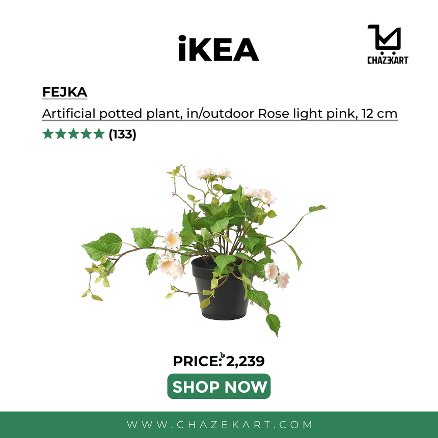 IKEA FEJKA Artificial potted plant, in/outdoor/Rose light pink, 12 cm