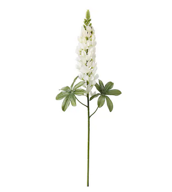 SMYCKA Artificial flower, Lupin/white, 74 cm