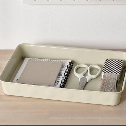 IKEA, NOJIG organiser plastic/beige 25x35x5 cm