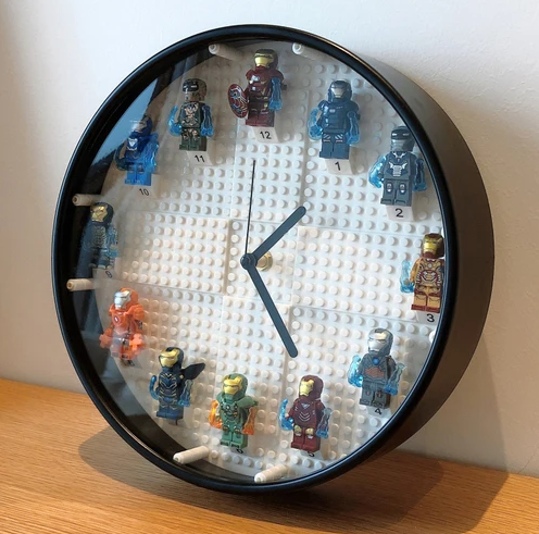 LEGO Wall Clock - Black & White (Prebook)