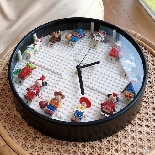 LEGO Wall Clock - Black & White (Prebook)