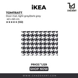 IKEA TOMTRATT Door mat, light grey/dark grey, 40x60 cm
