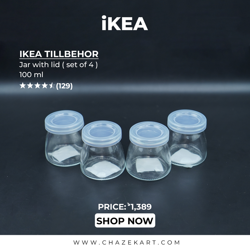 IKEA TILLBEHOR Jar with lid ( set of 4 )