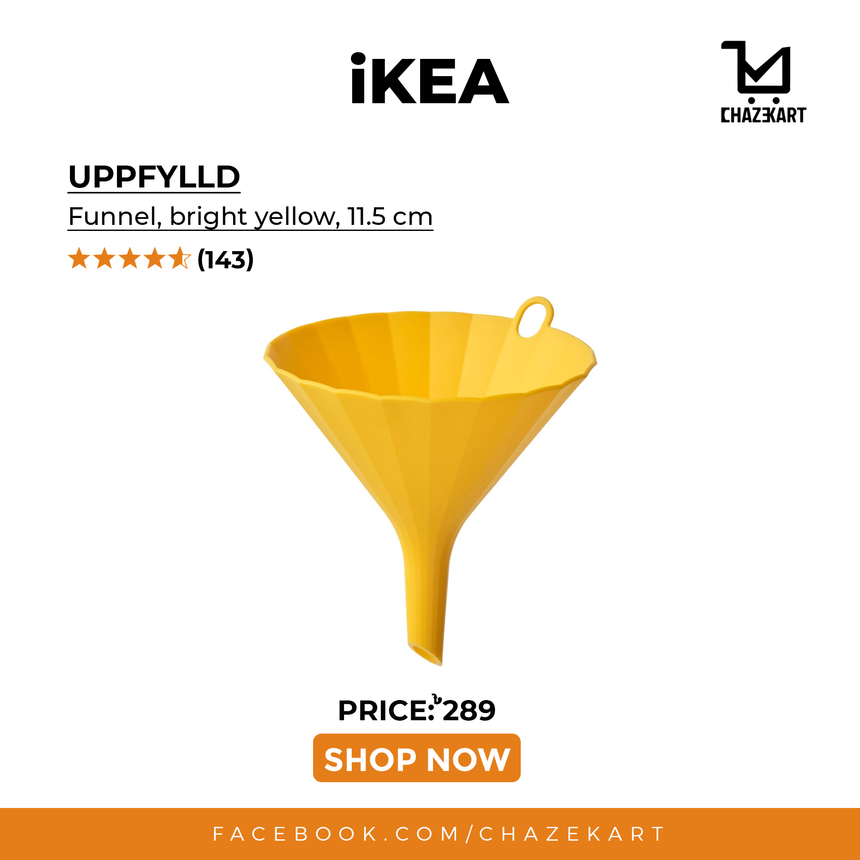 IKEA UPPFYLLD Funnel Bright Yellow 11.5 cm