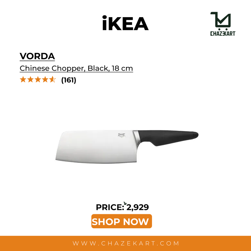 IKEA VORDA Chinese Chopper, Black, 18 cm