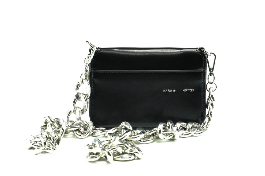 KARA Crossbody Bag , Black, 12.5x17.5 cm (Medium)